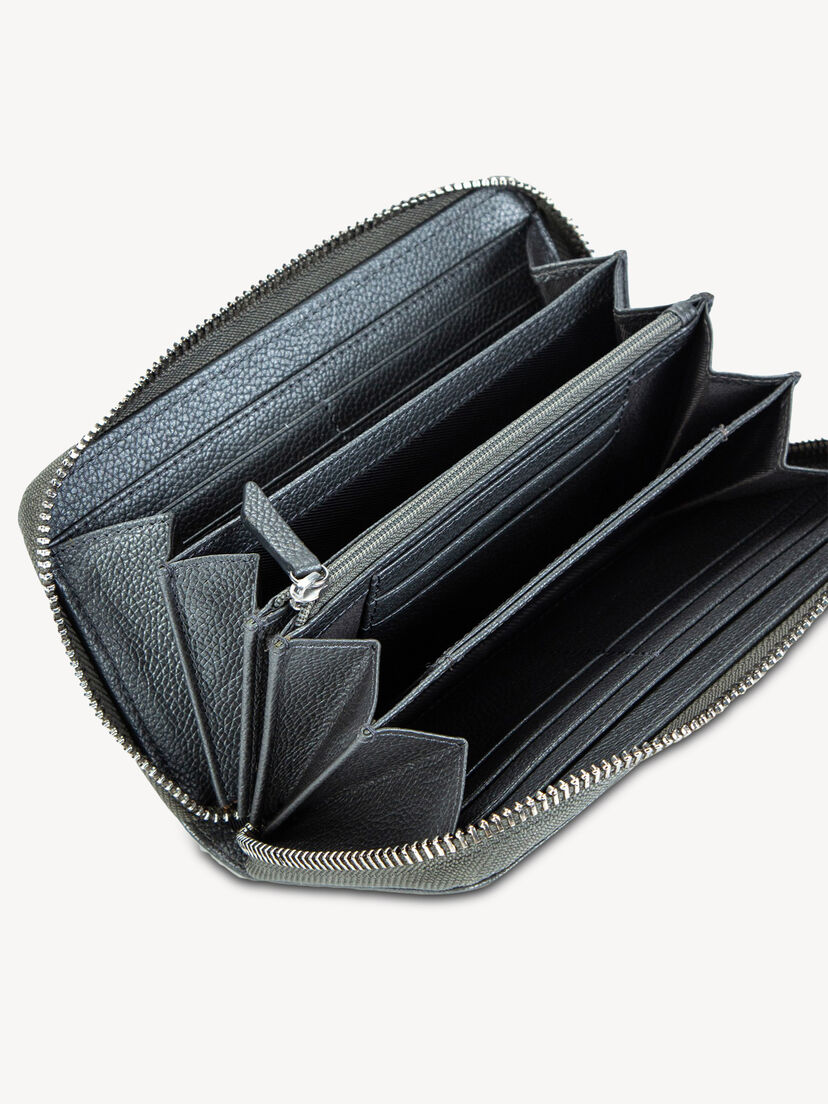 Leren Portemonnee - zilver