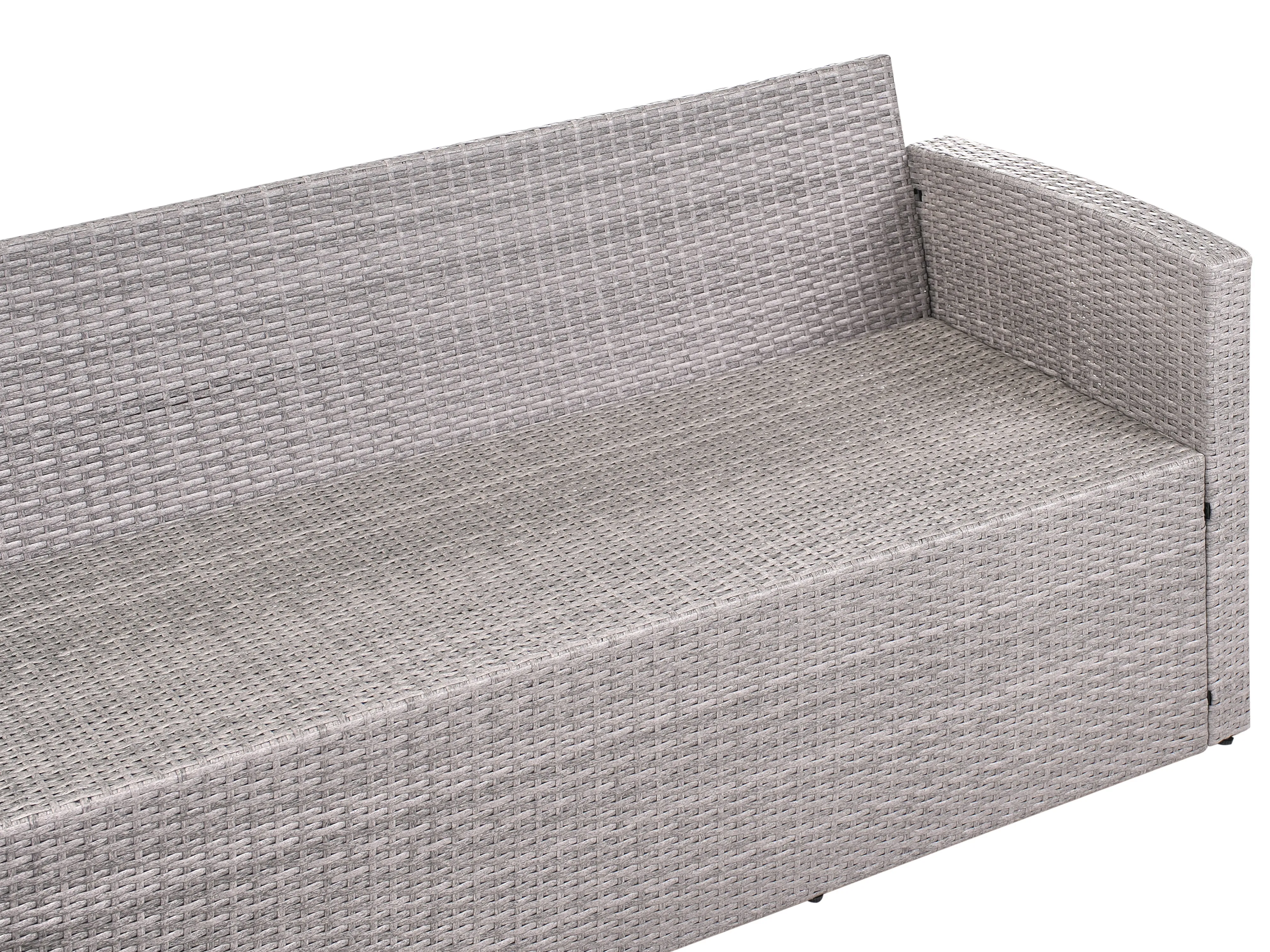 Loungeset hoekbank 8-zits PE rotan grijs VITERBO