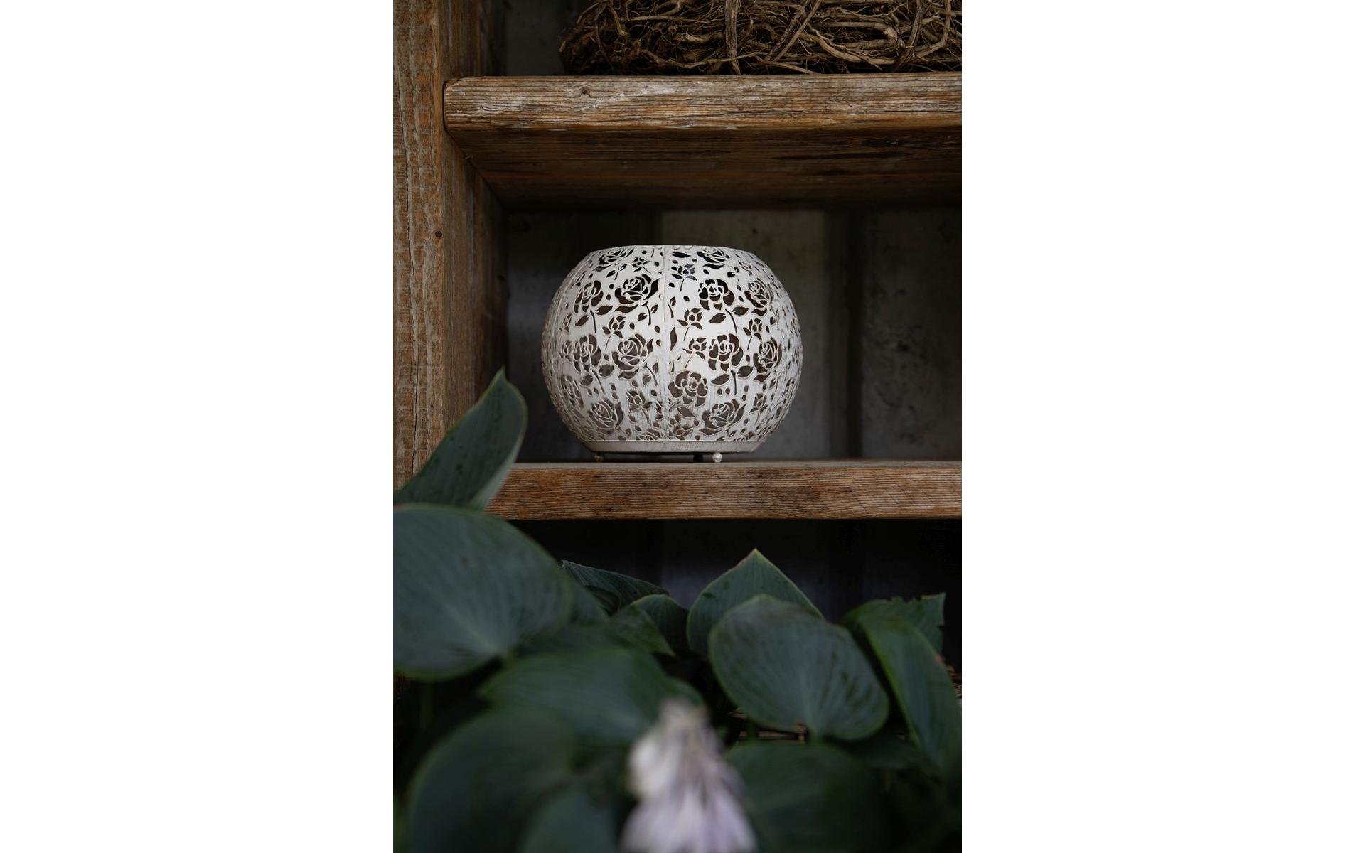 Windlicht Solar Antic Globe Baccara Ø 22 cm, WhiteSolarleuchte zum Aufstellen