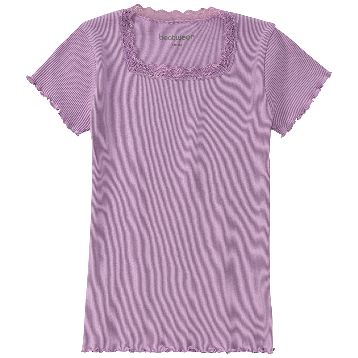 Beatwear Mädchen T-Shirt mit Spitze helllila