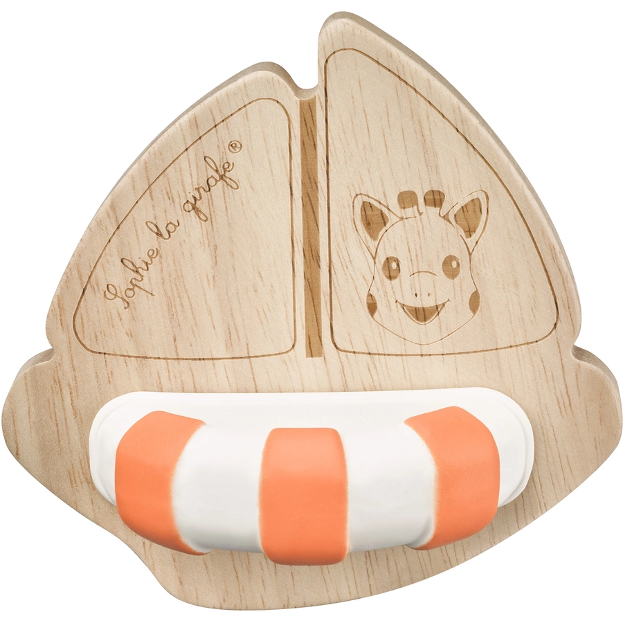 VULLI Sophie la girafe® So'Pure Greifling Boot Naturkautschuk + Kautschukbaumholz