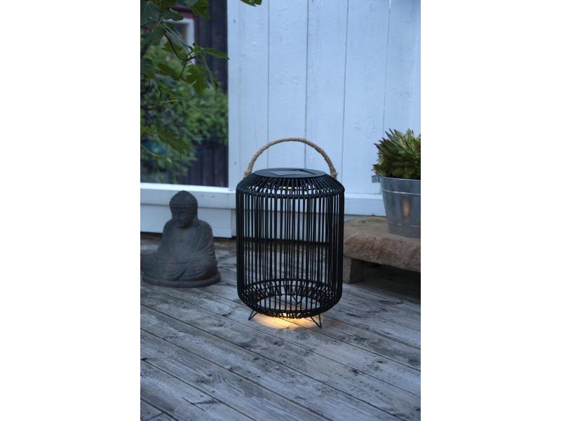 Star Trading Windlicht Solar Decoration Sunlight, Schwarz Dekorative Solar-Leuchte
