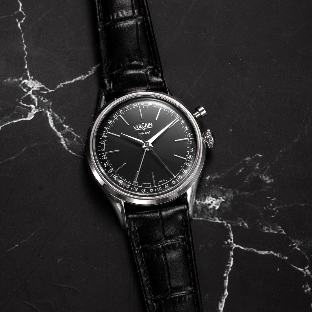 Vulcain Cricket President 36mm Black Sapphire Caseback