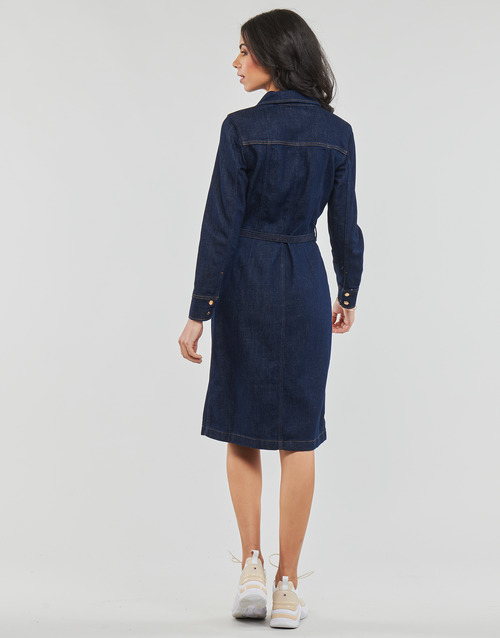 Tommy Hilfiger - DNM LS DRESS BELT KNEE VIC - Marine