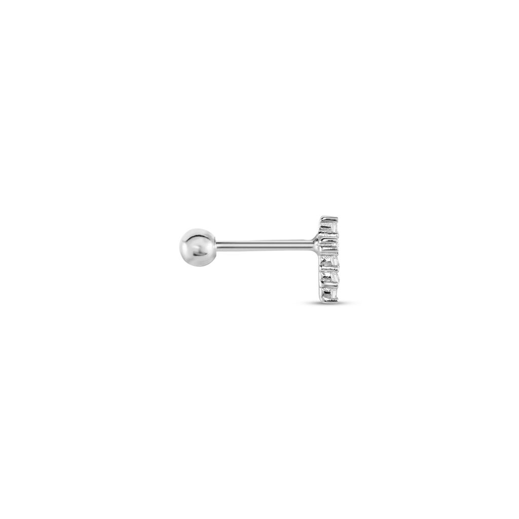 Piercing D'oreilles Unitaire Argent Blanc Cleve Oxydes De Zirconium