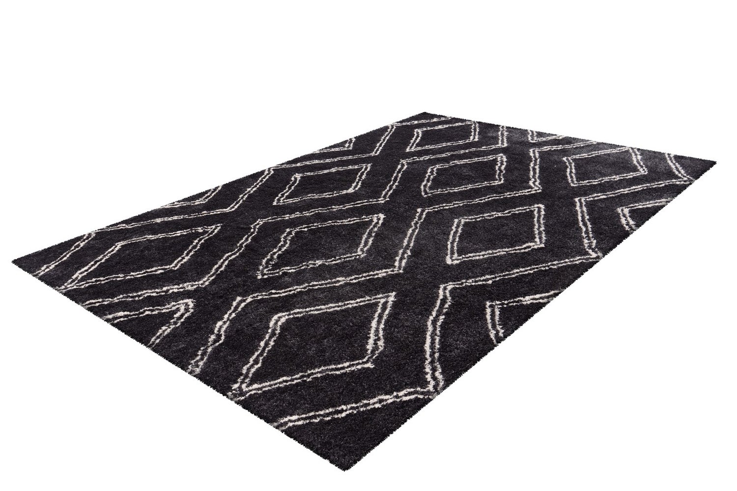 Oasisic hoogpolig tapijt, antraciet, 25 mm, modern, 120 x 170 cm