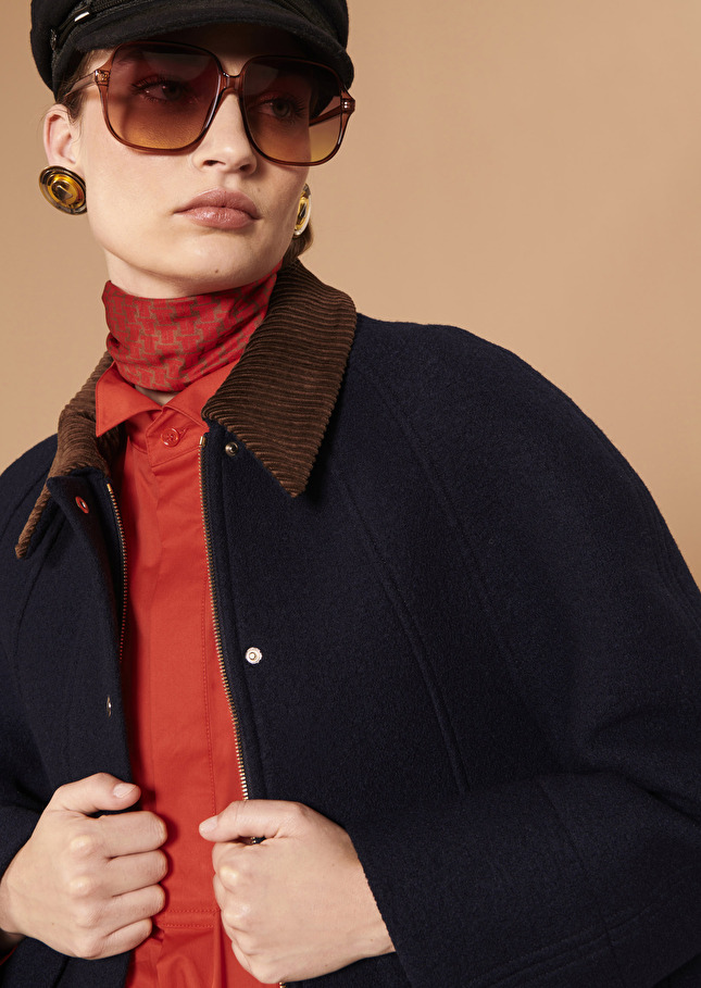 Manteau Marlableu nuit en laine