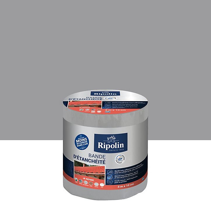Bande d'étanchéité Ripolin gris 10 cm x L.3 m