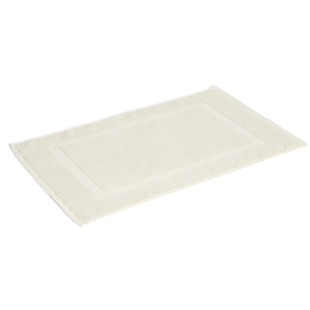 Tapis salle de bain coton beige 70x40 cm