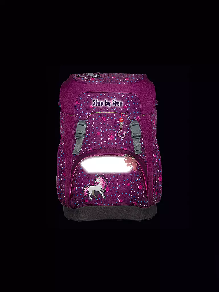 STEP BY STEP Schultaschen Set 5tlg Giant Dreamy Unicorn beere