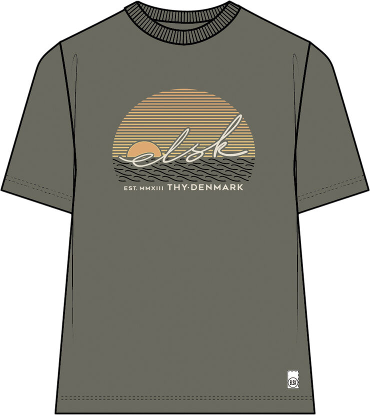 ELSK SUNSIGN MEN'S BRUSHED T-SHIRT Stone green