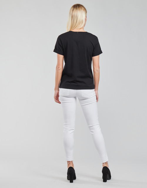 Guess - ES SS GUESS 1981 ROLL CUFF TEE - Noir