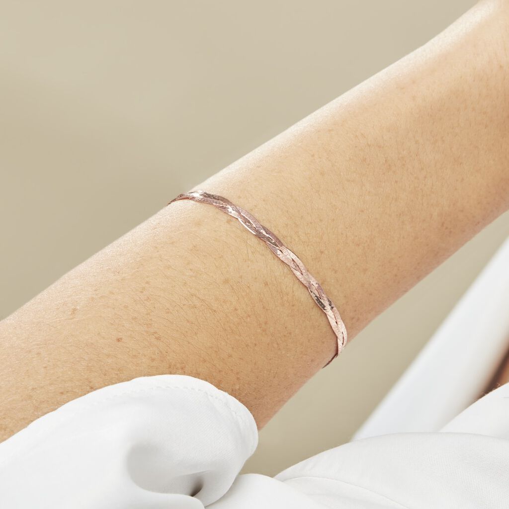 Bracelet Anaisaae Tresse Or Rose