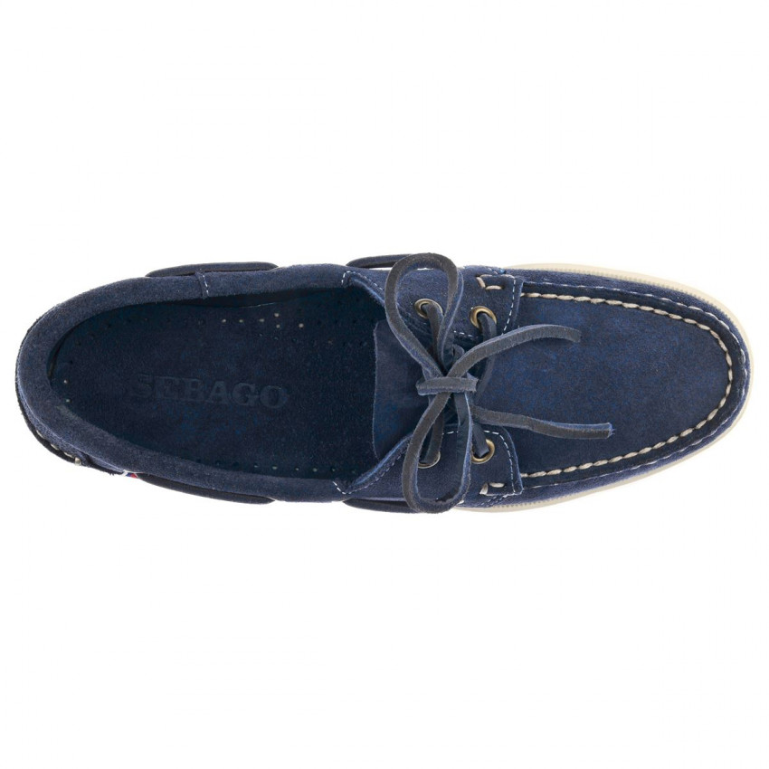DOCKSIDES PORTLAND FLESH OUT Blue Navy-Chaussures bateau pour femme en cuir suede