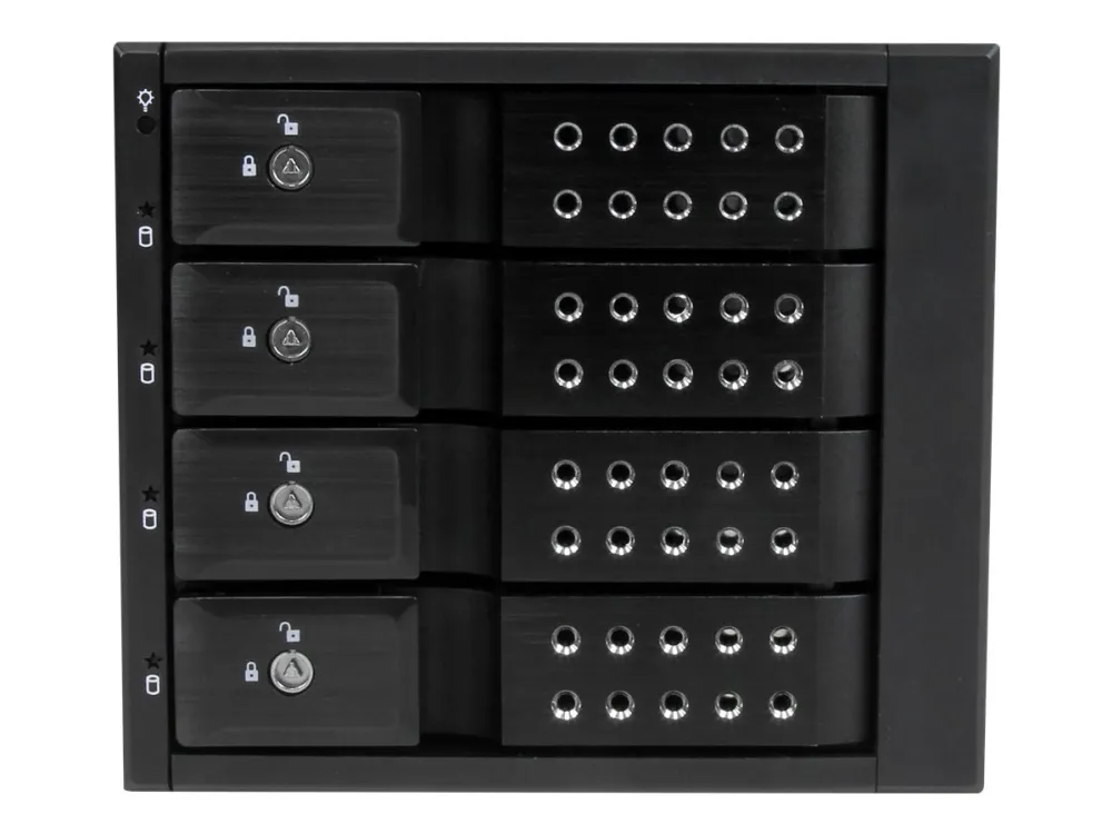 StarTech.com 4-Bay Mobile Rack Backplane - Trayless Hot Swap Mobile Rack Backplane for 3.5in SAS II/SATA III - 6 Gbps HDD (HSB4SATSASBA) - Lagrings mobil rack - 2.5