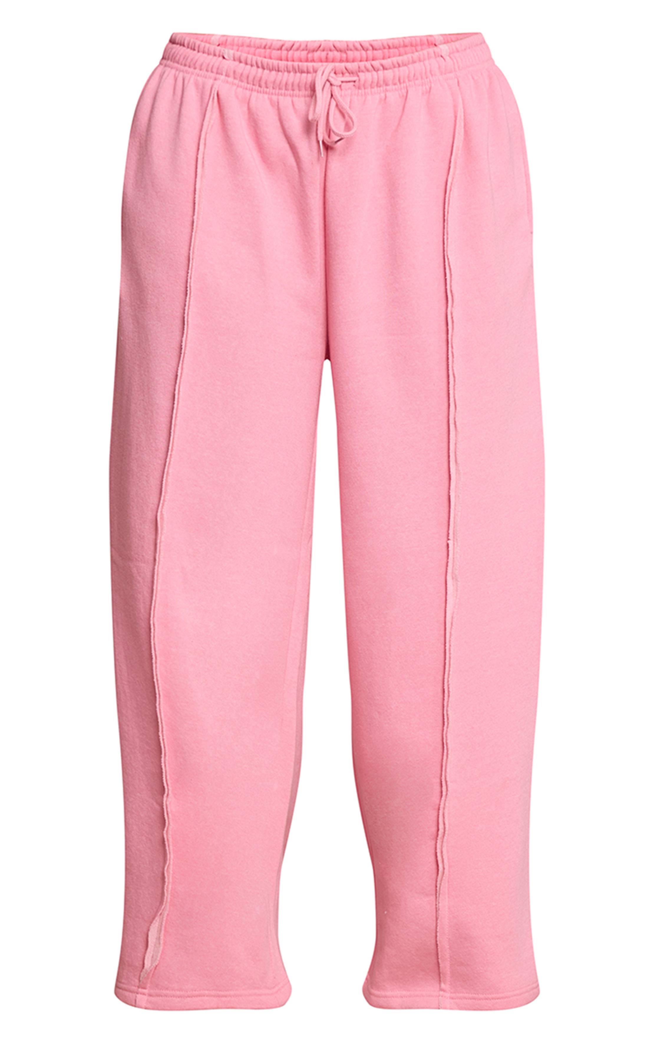 Rose Clair Jogger Large Oversize Avec Détails De Coutures Grande Taille