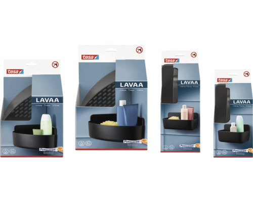 Douchemand Tesa LAVAA zwart mat 40516-00000-00