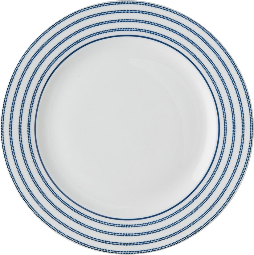 Laura Ashley gebaksbord Candy Stripe blauw D 18 H 1,7 cm