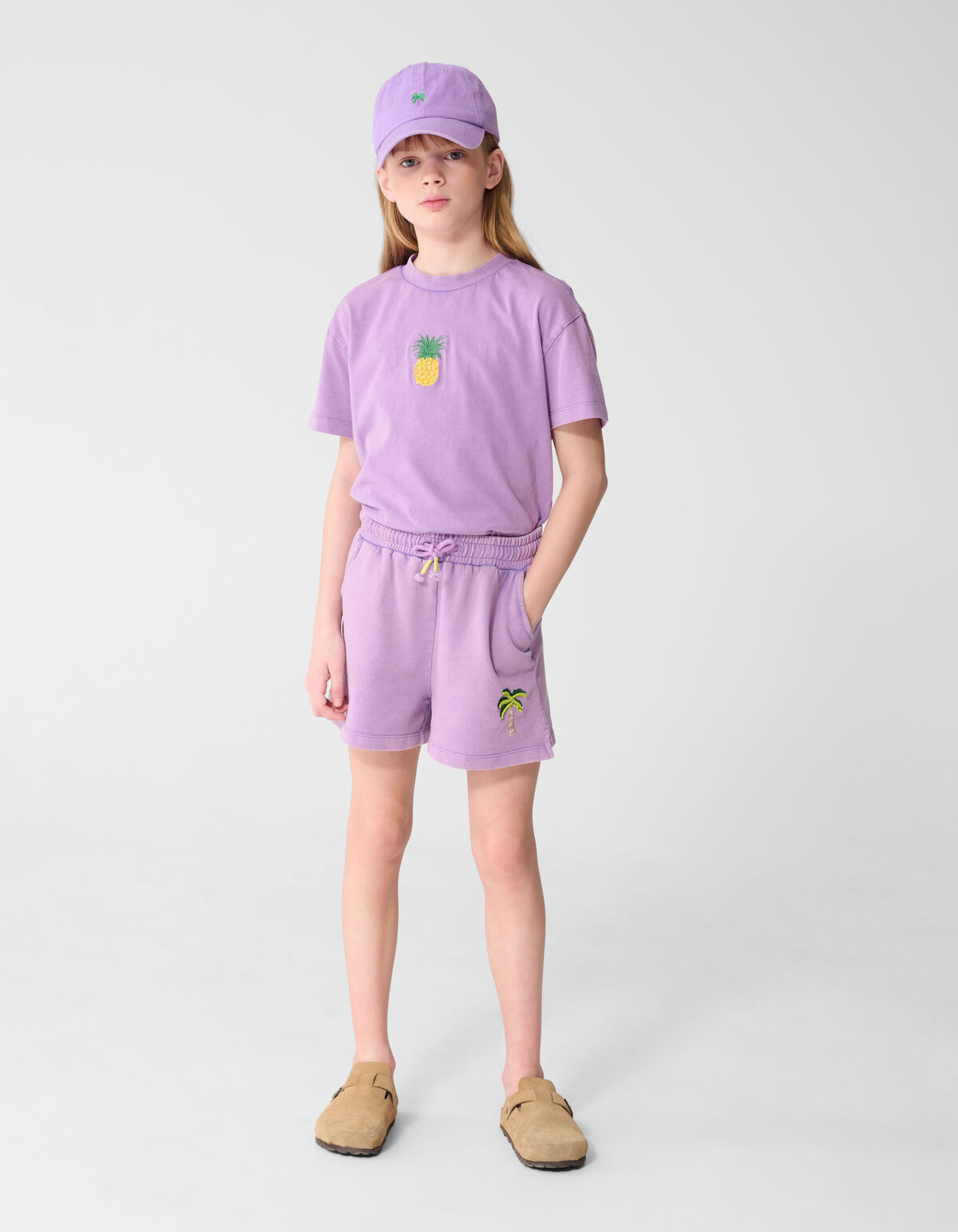 Palm Washed Short Paars