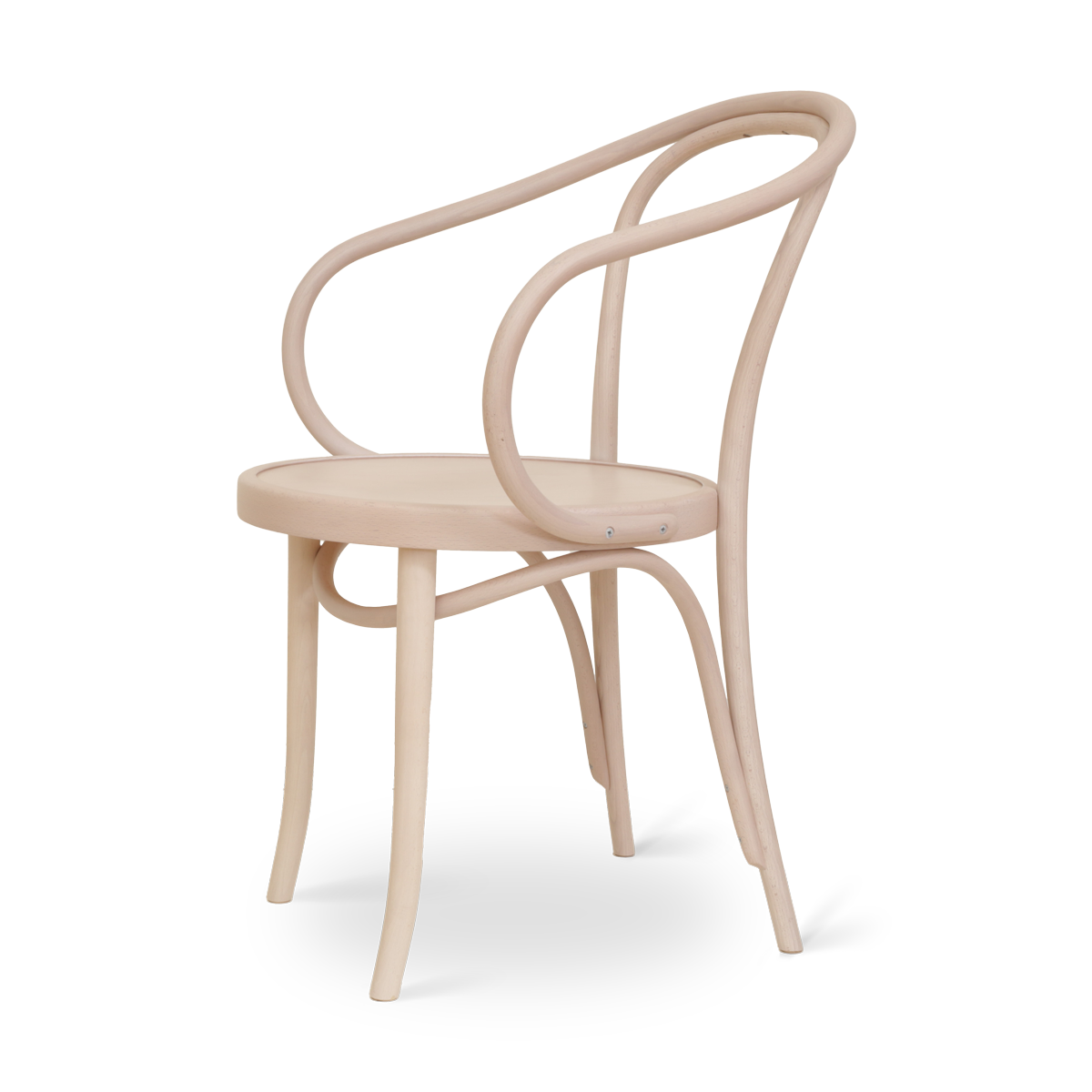 Houten eetkamerstoel met armleuningen Venice No. 9 whitewash
