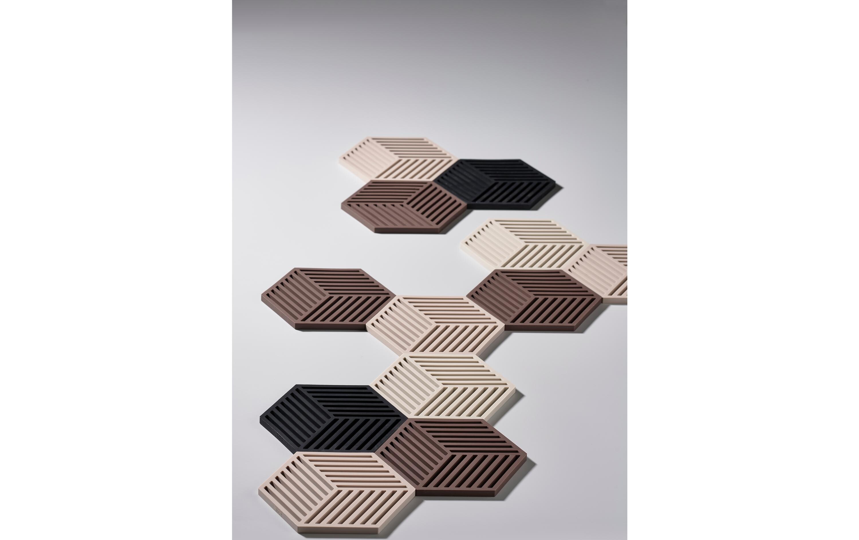 Topfuntersetzer Hexagon BeigeSechseckform