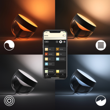 Philips Hue tafellamp Iris zwart - wit en gekleurd licht 9W