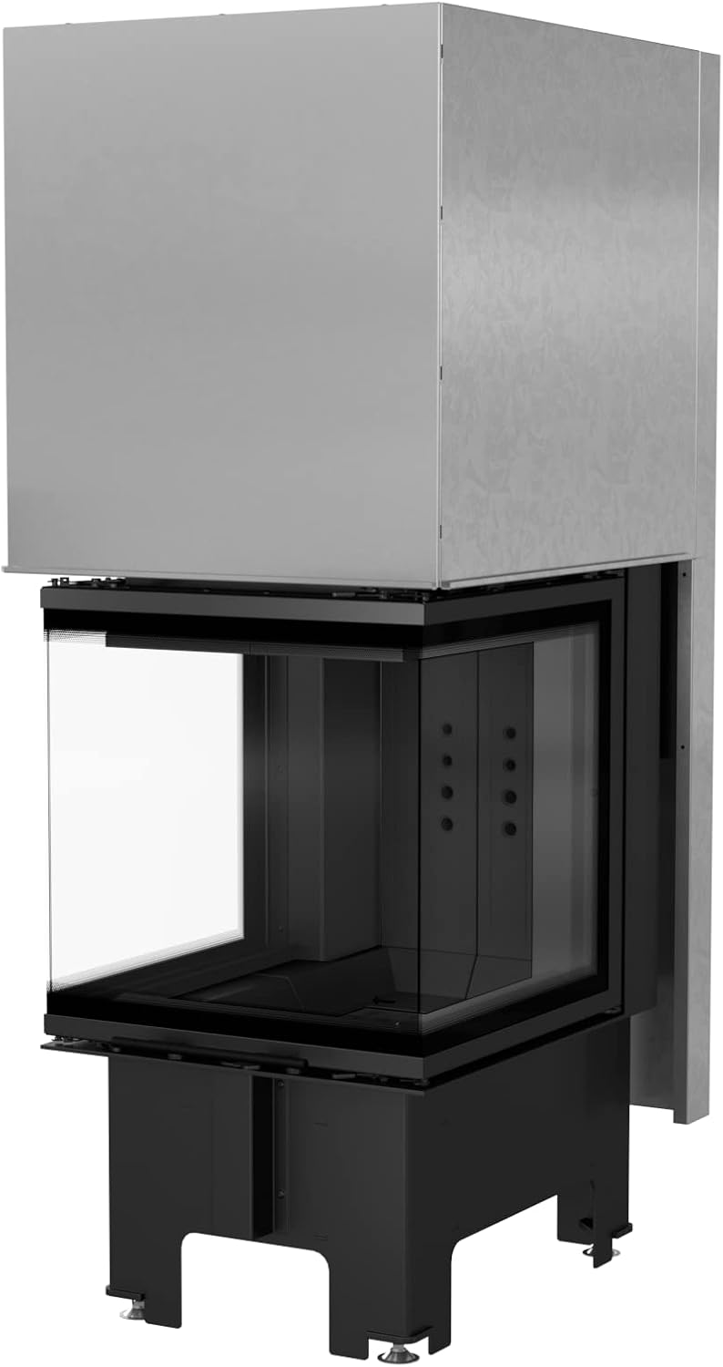 KRATKI NBC 500/500 Holzbefeuerter Kamineinsatz Lufteinlass BImSchV 2 konformer Stahl Schwarz Thermotec-Auskleidung 8 kW Thermischer Wirkungsgrad 83% Abgasauslass fi 200 mm 147x57,6 cm
