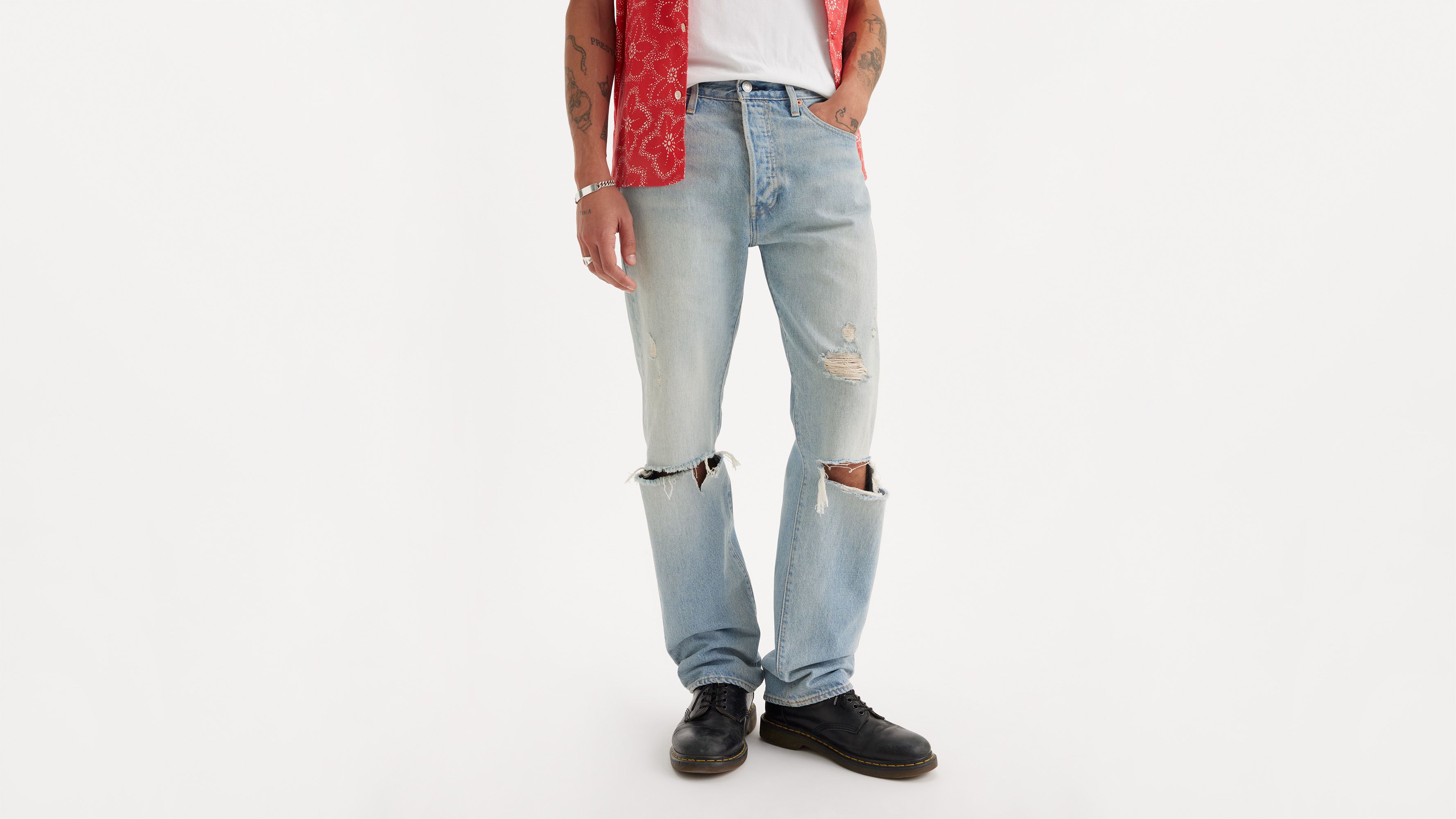 Jean 501® Levi's® Original - Marching Meadow Dx - Bleu