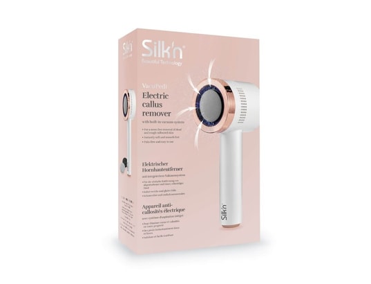 SILK'N - Râpe électrique avec système d'aspiration rose gold vacupedi...