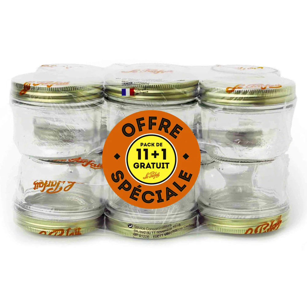 Pack de 12 terrines 200g dont 1 gratuite Le Parfait