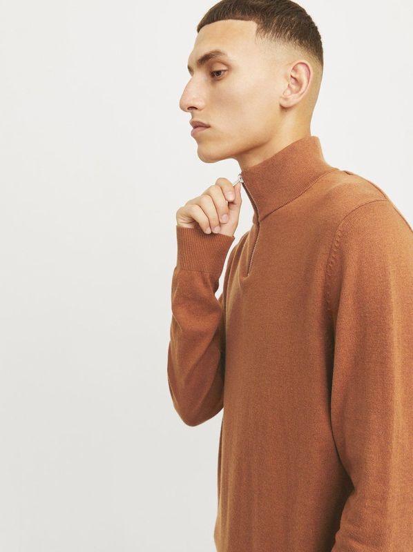 Jack & Jones - Schipperstrui - Cognac Bruin - Viscose Mix