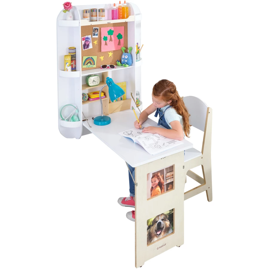 KidKraft® Arches Freischwebender Wandtisch und Stuhl, weiß
