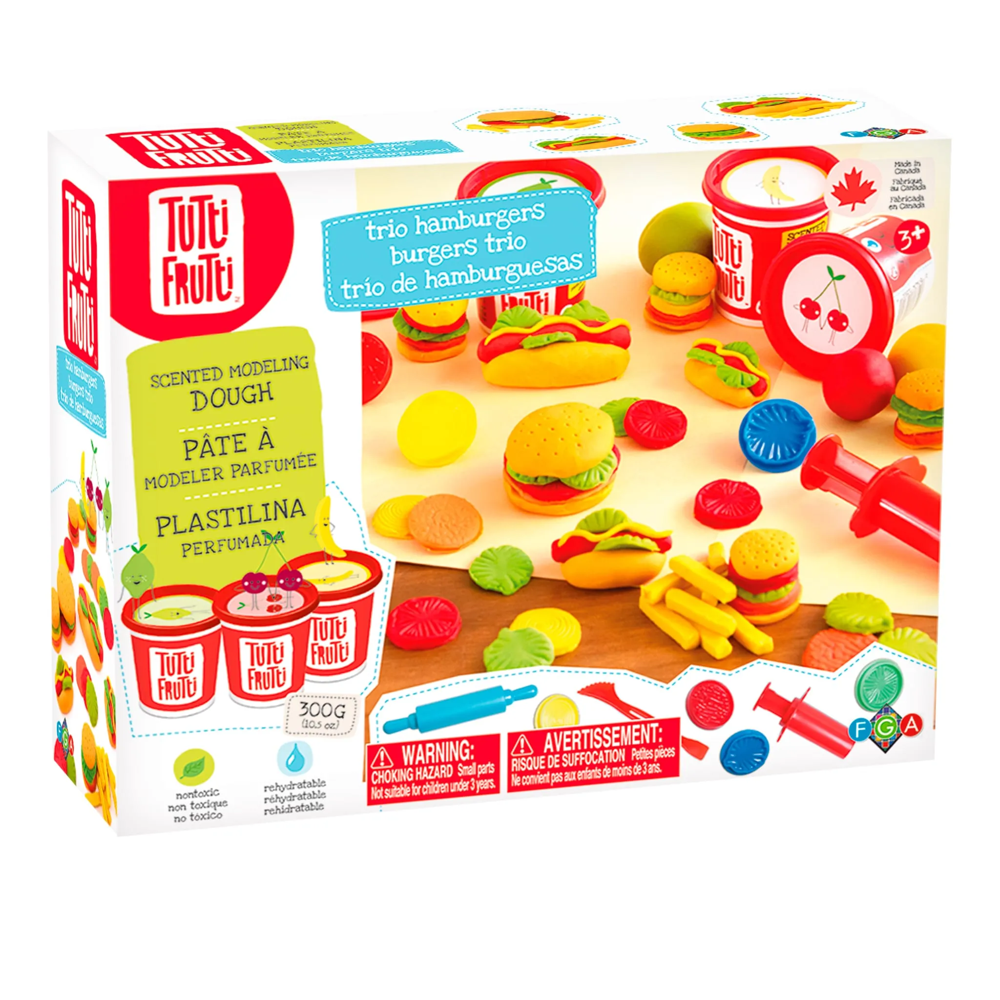 Tutti Frutti Trio Pâtes à Modeler - Hamburgers