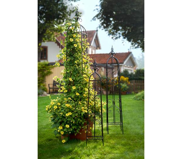Dehner Metall-Rankobelisk Canterbury, grau