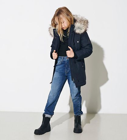 Kids Only Jacke - Noos - KogIris - Night Sky/Fur Light Gre
