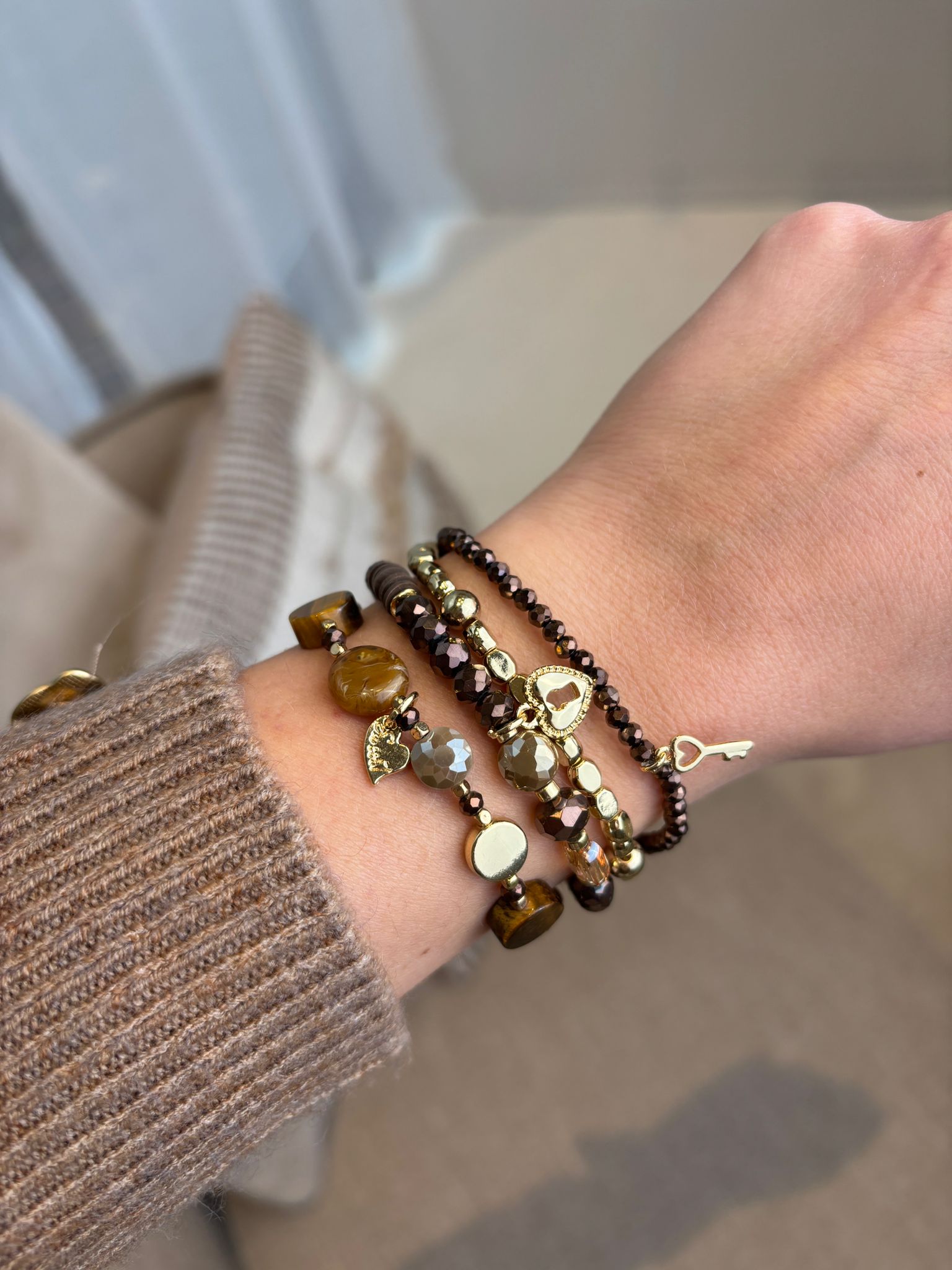 Armbanden Set Bruin