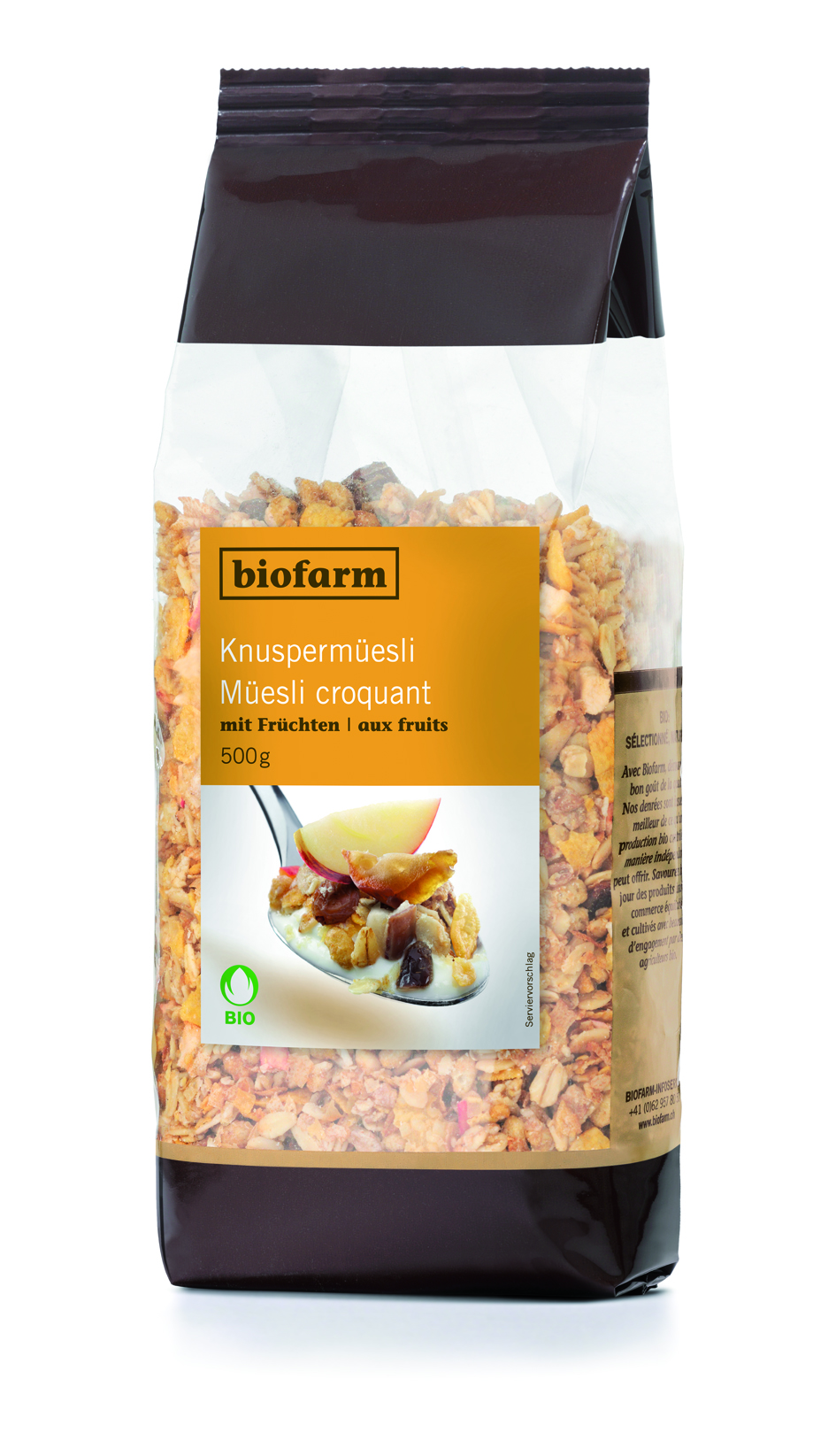 Biofarm Früchte Knusper Müesli Knospe Btl 500 g