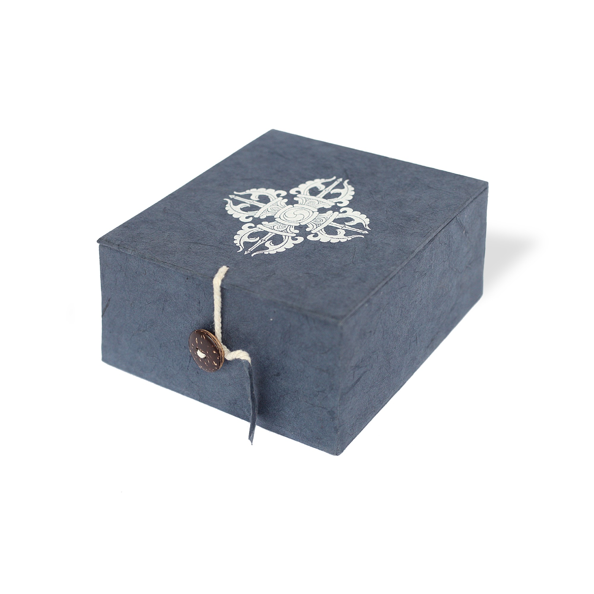 Lokta Box 'Vajra', lila, T 11 cm, B 11 cm, H 5,5 cm von fischer's lagerhaus