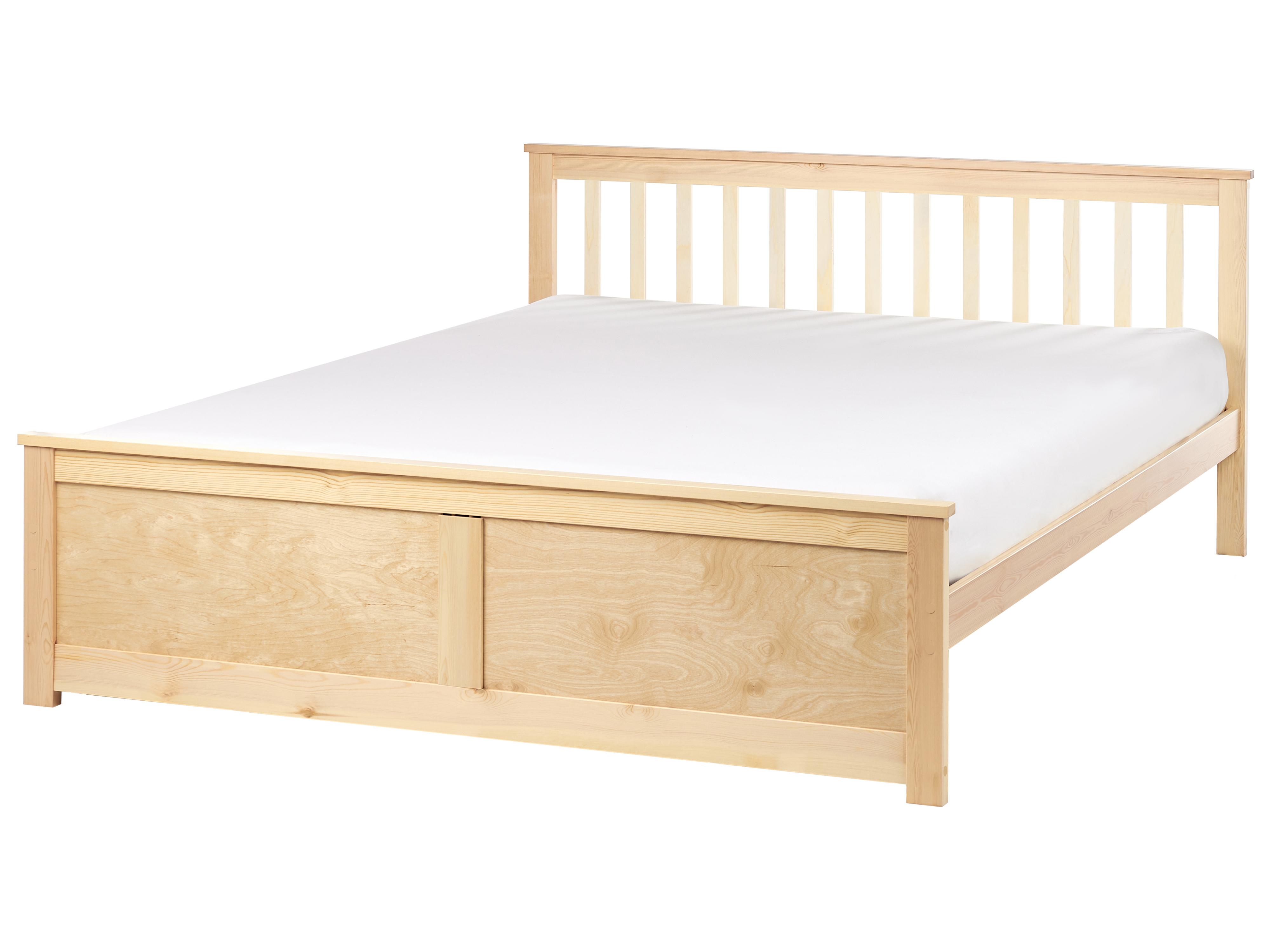 Bed Dennenhout OLENDON 160 x 200 cm Lichtbruin