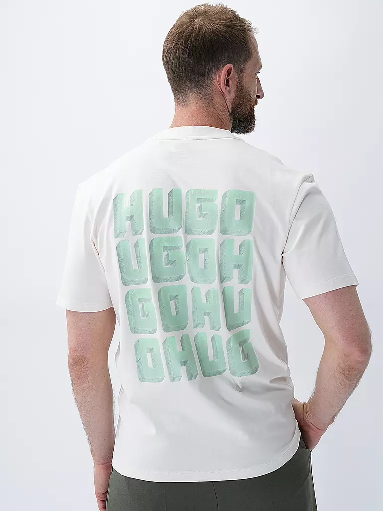 HUGO T-Shirt DIQITEE creme