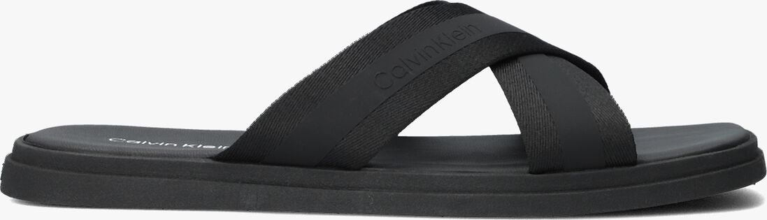 CALVIN KLEIN zwarte calvin klein sandalen webbing cross sandal