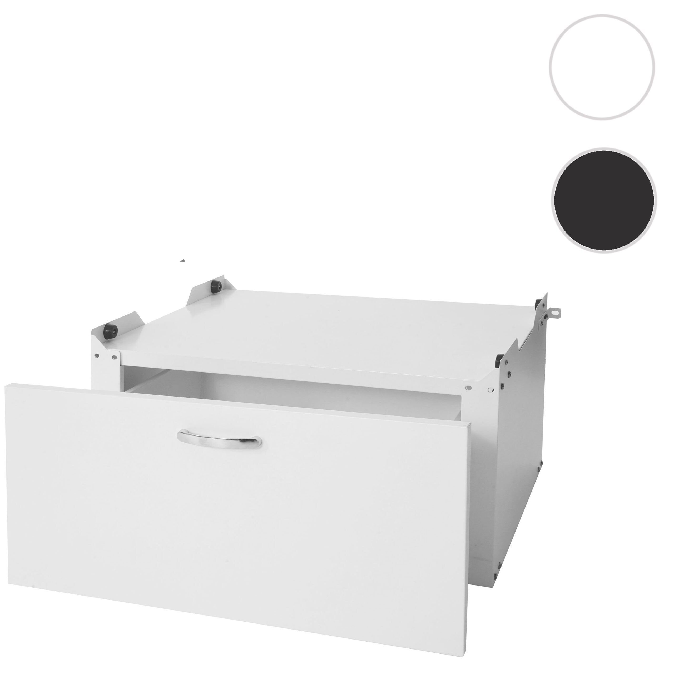 Waschmaschinenunterschrank MCW-E50, Sockel Podest Erhöhung Untergestell, Schublade 33x61x52cm
