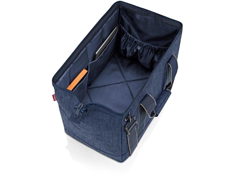 Reisenthel Umhängetasche Allrounder L Herringbone Dark Blue Tasche aus recyceltem Material