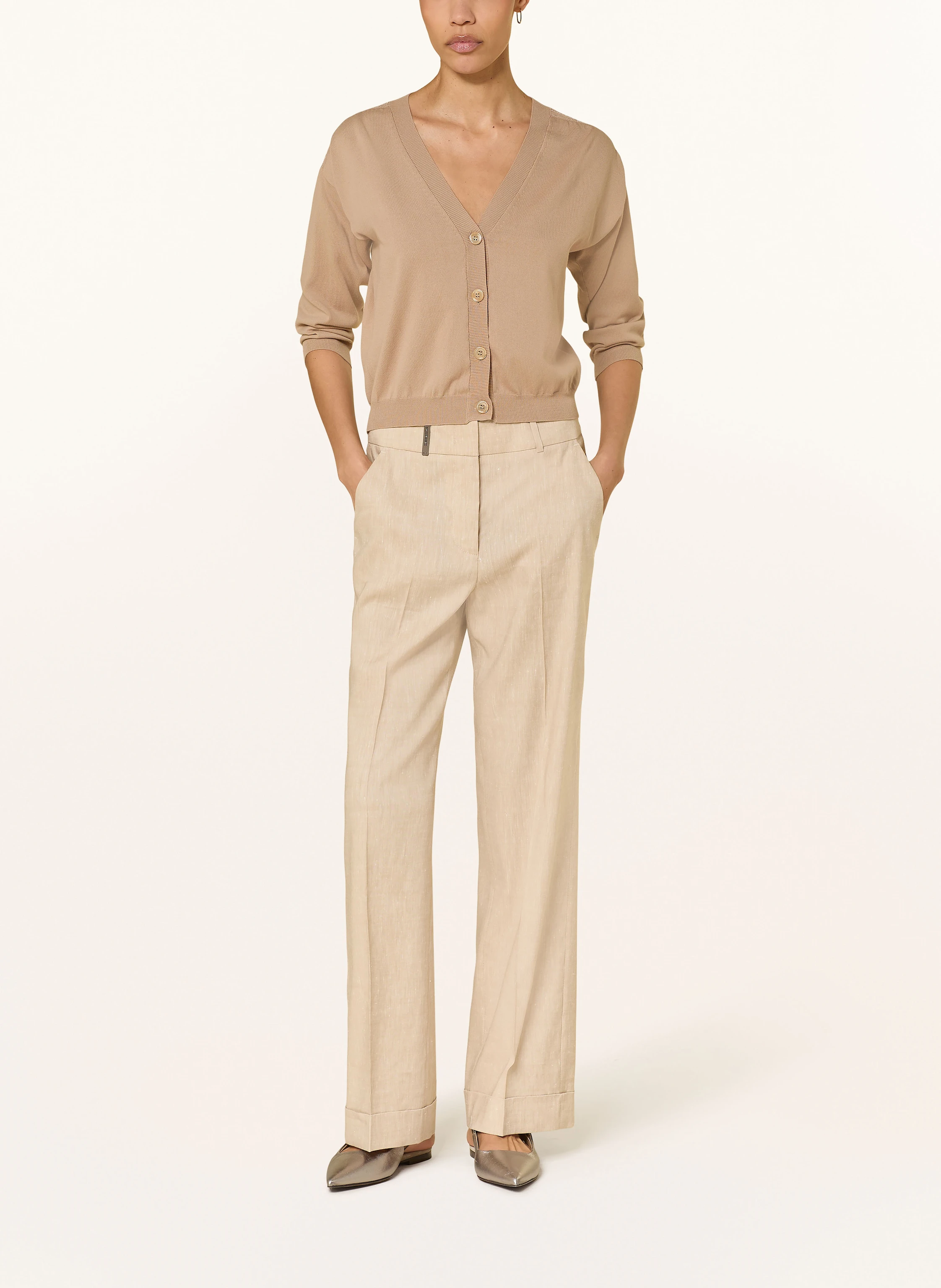 PESERICO Marlenehose mit Leinen