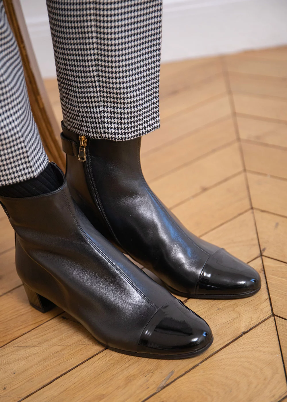 BOOTS JASMIN CUIR NOIR