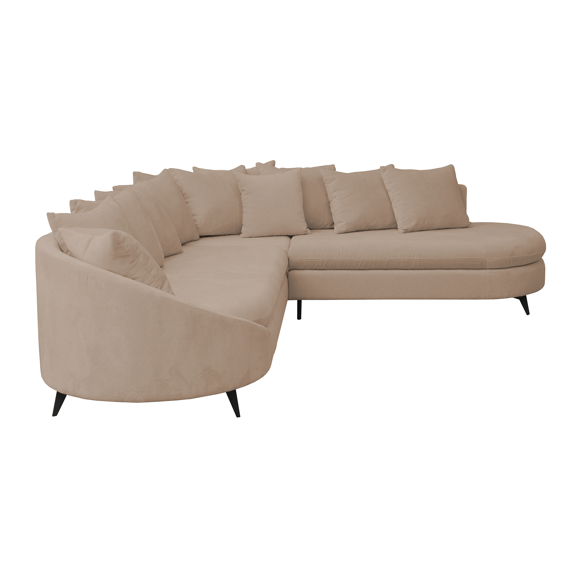 Ecksofa - antelope - mit Liegefunktion und Staukasten - Ottomane rechts