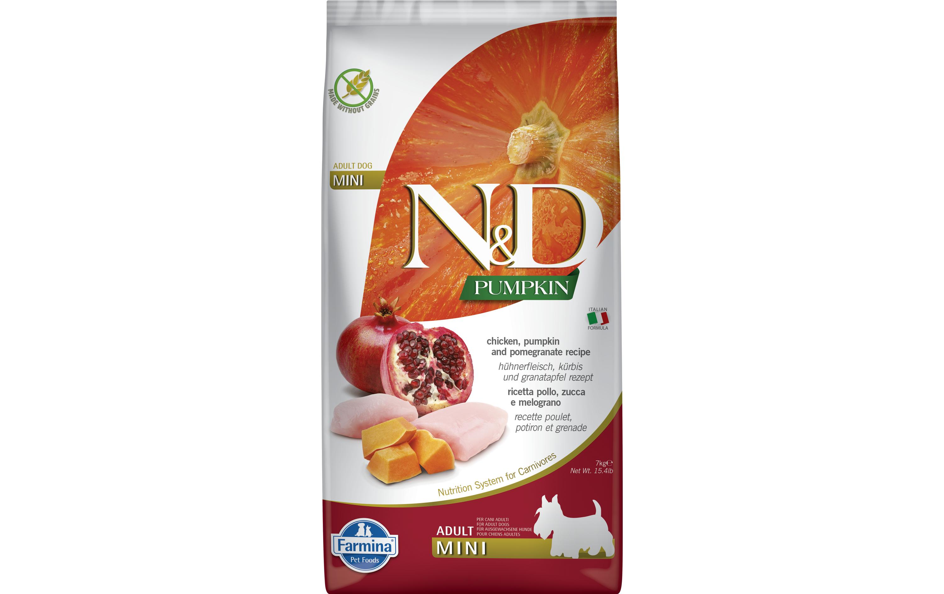 Trockenfutter Adult Mini Huhn & Granatapfel 7 kgAlleinfuttermittel für ausgewachsene Hunde