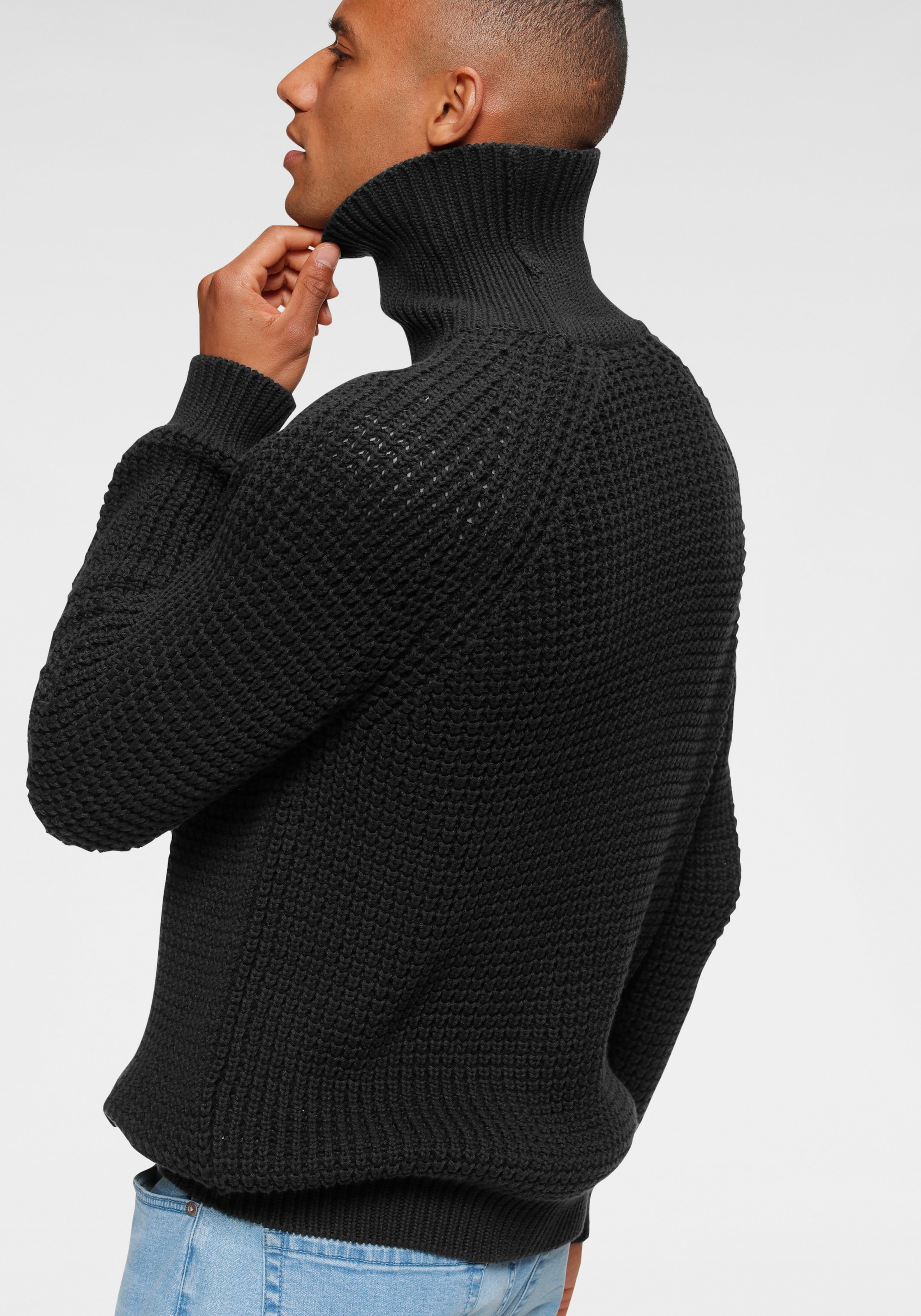 Bruno Banani Rollkragenpullover , mit Markenbadge