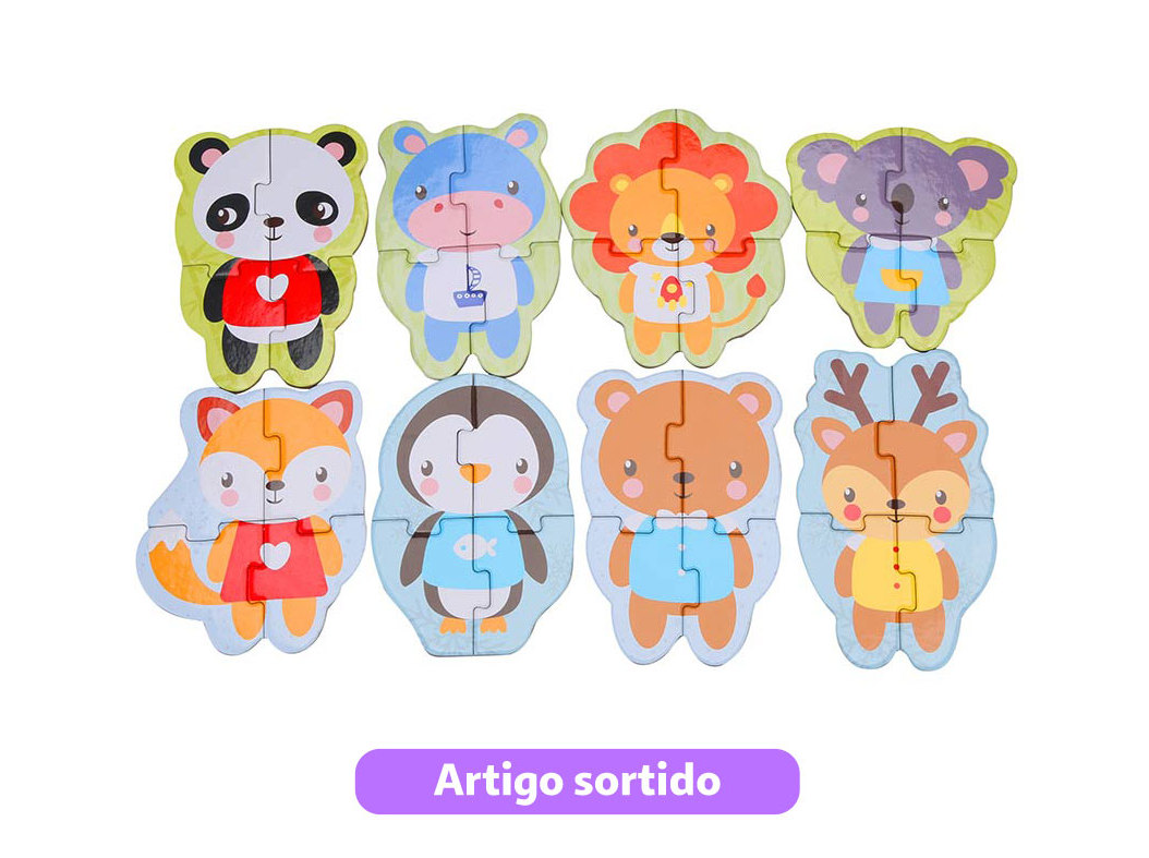 PUZZLE ONE TWO FUN 8X4 PEÇAS MODELOS SORTIDOS