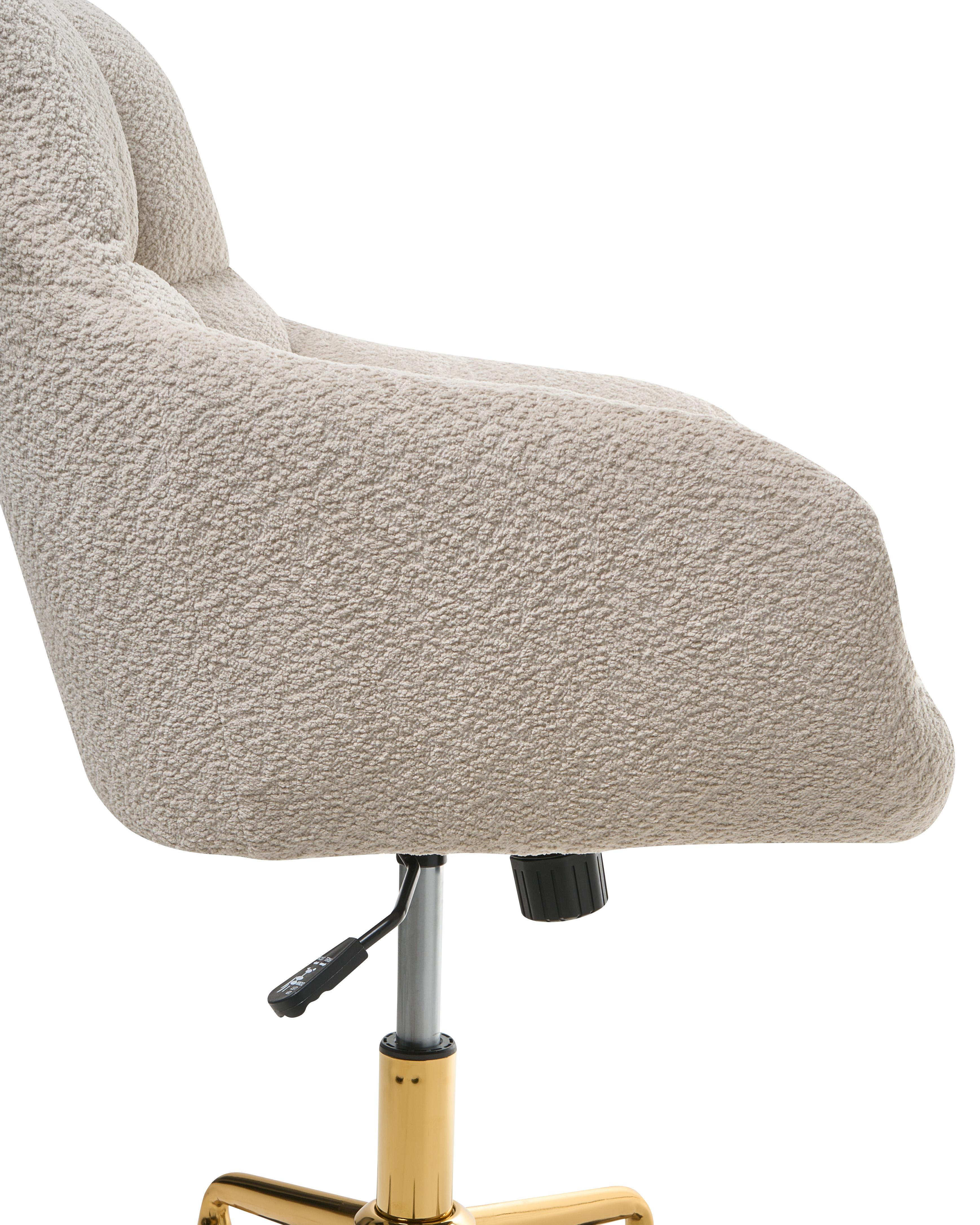 Bureaustoel PALMDALE Bouclé Lichtbeige